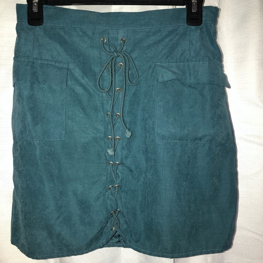 Blue ish Green Tie Skirt